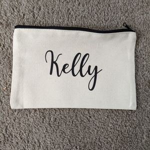 Canvas Makeup Bag Personalized Wedding  Bridesmaid/Matron of Honor